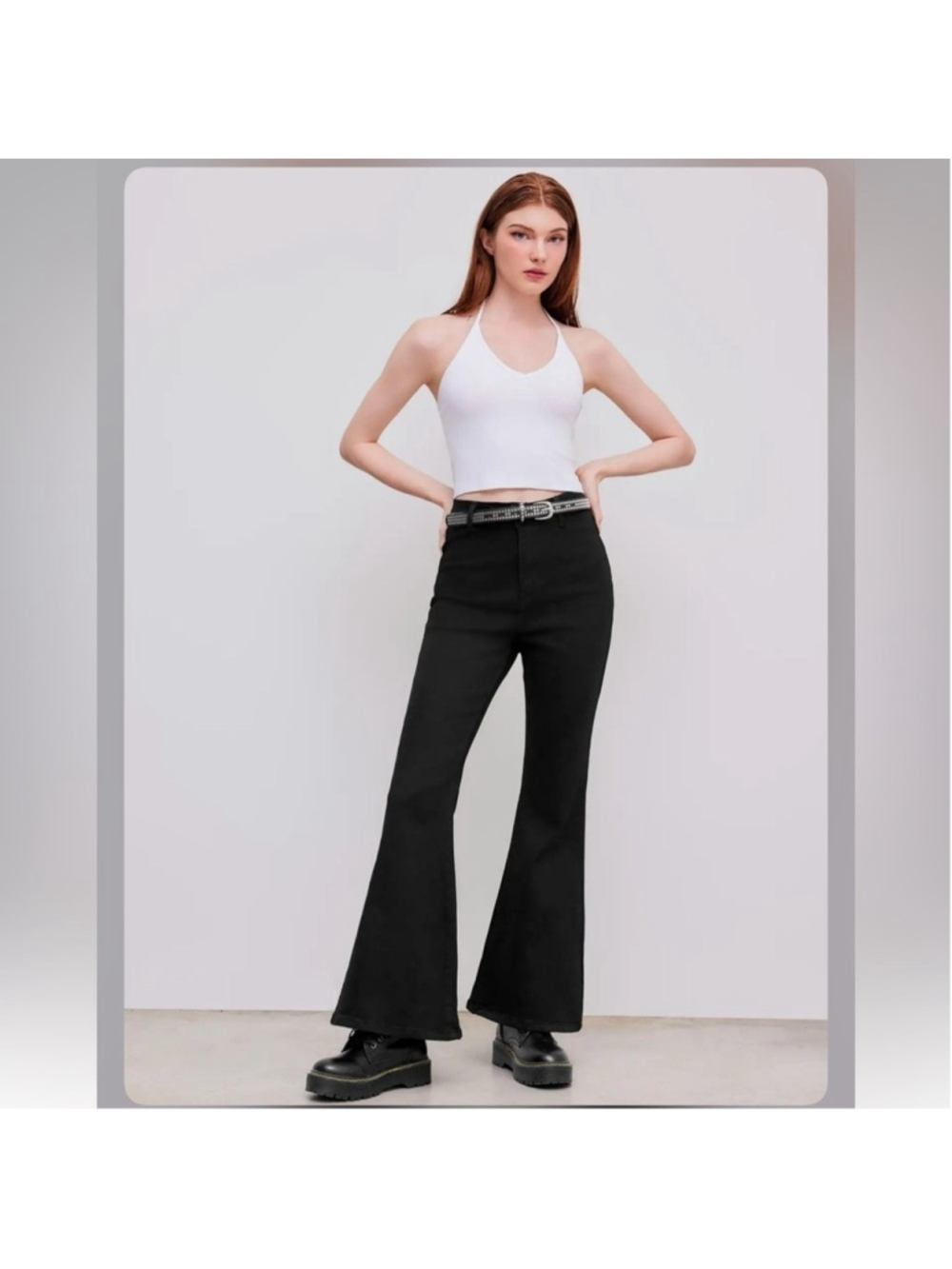 Cider HIGH STRETCH DENIM HIGH WAIST STRETCH FLARED JEANS S RP-2